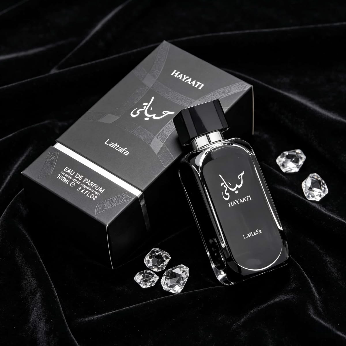 Hayaati Noir — Eau de Parfum 100ml Lattafa (Mixte)