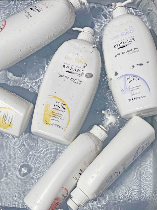 Byphasse Lait de Douche Caresse Protéine de Lait 1L