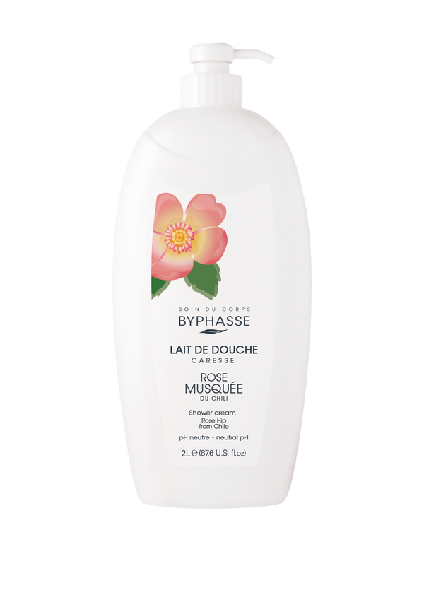 Byphasse Lait de Douche Caresse Rose Musquée du Chili 2L