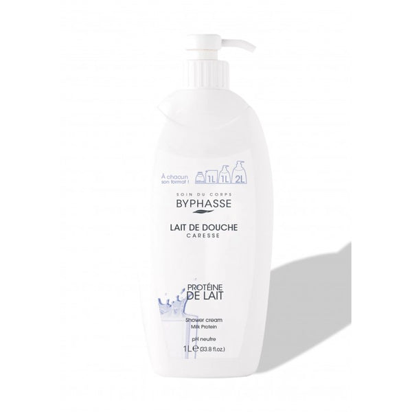 Byphasse Lait de Douche Caresse Protéine de Lait 1L